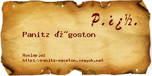 Panitz Ágoston névjegykártya